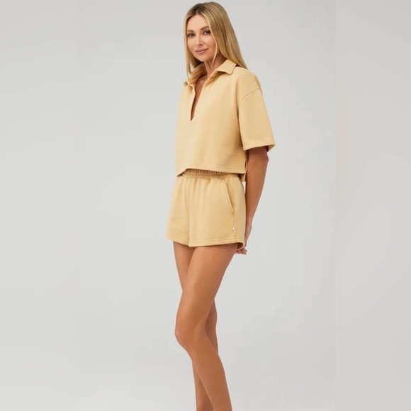 Araminta James Womens Shorts Sz Small Fleece 100% Cotton in Biscuit Nude Tan New - Picture 4 of 16